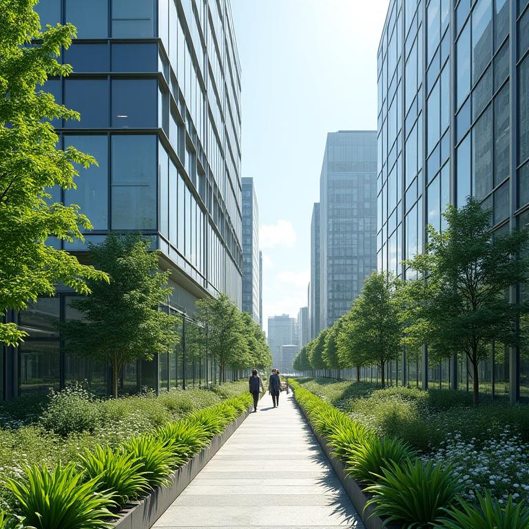Proyecto corporativo jardín en oficinas